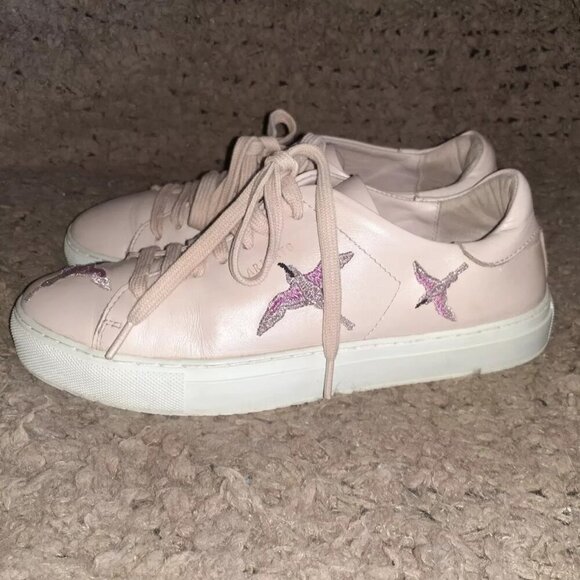 AXEL ARIGATO-Clean 90 Bird Pink Leather Sneakers-Sz 6.5-Excellent - Picture 6 of 8